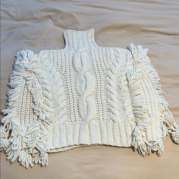 Ulla Johnson Alea Poncho 100% Baby Alpaca Cream Size P - Picture 6 of 14